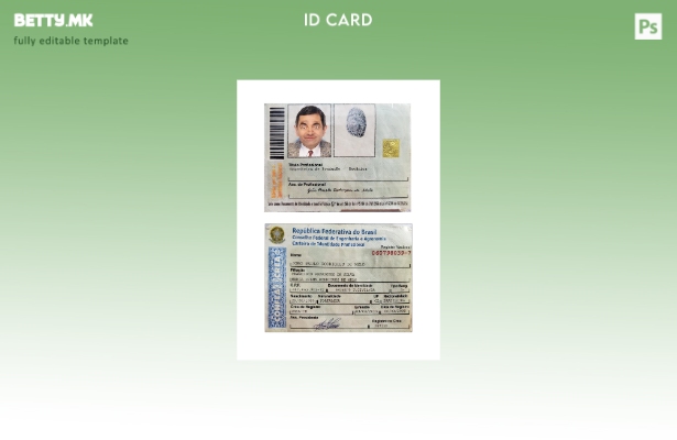 Шаблон за професионална лична карта во модерен стил на Бразил